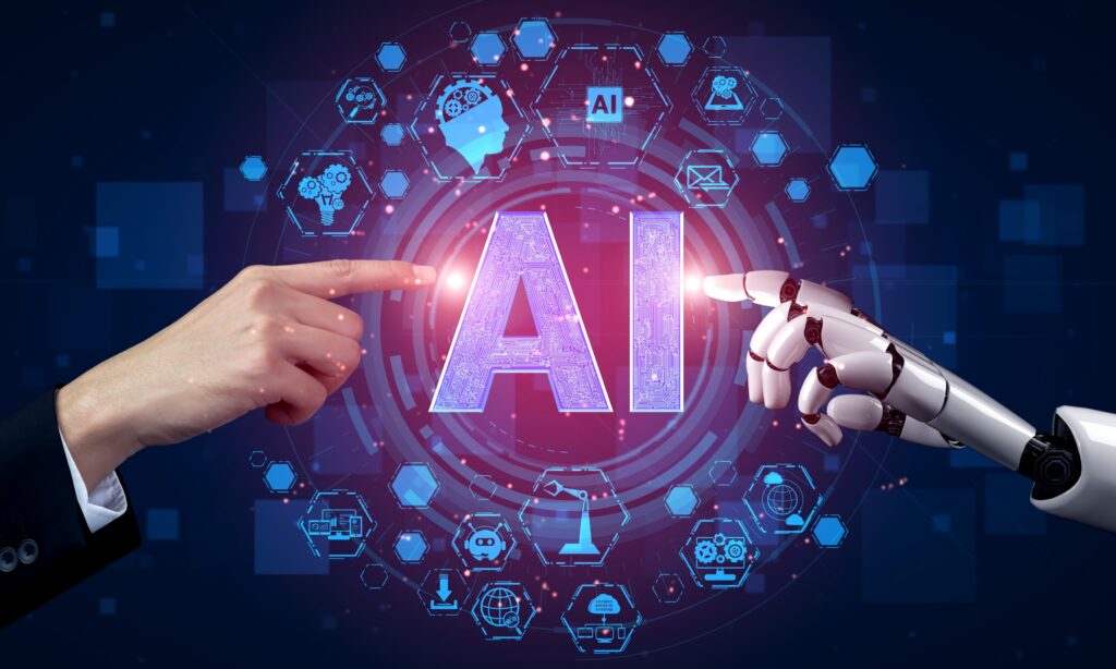 future artificial intelligence robot and cyborg.